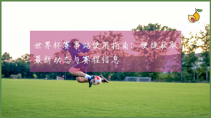 世界杯赛事站使用指南：便捷获取最新动态与赛程信息